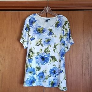 Karen Scott, 2x, floral top